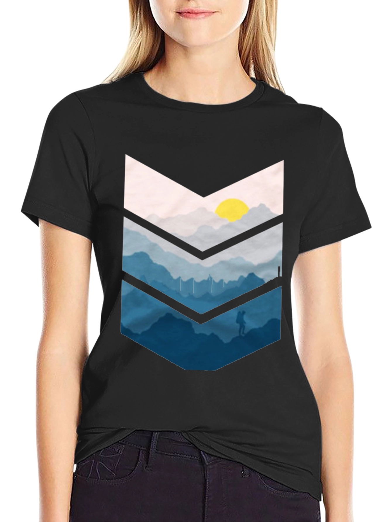 Mountain Adventure Graphic Tee - Black