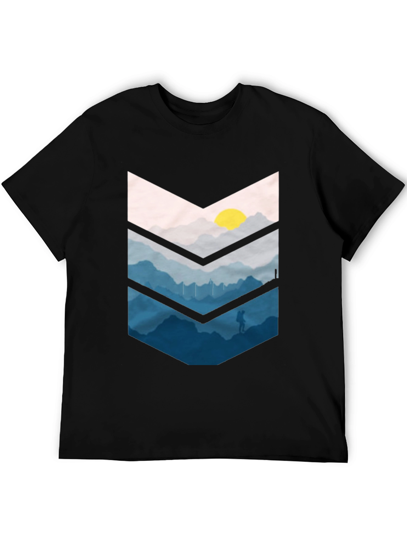 Mountain Adventure Graphic Tee - Black