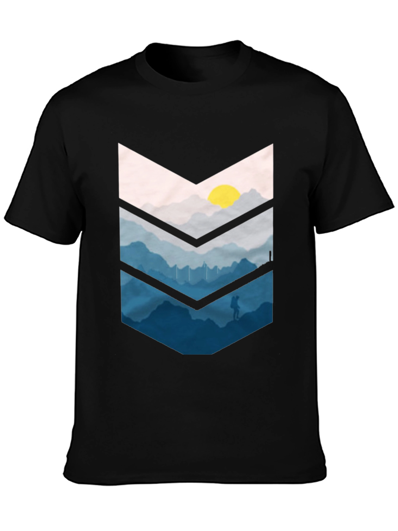 Mountain Adventure Graphic Tee - Black