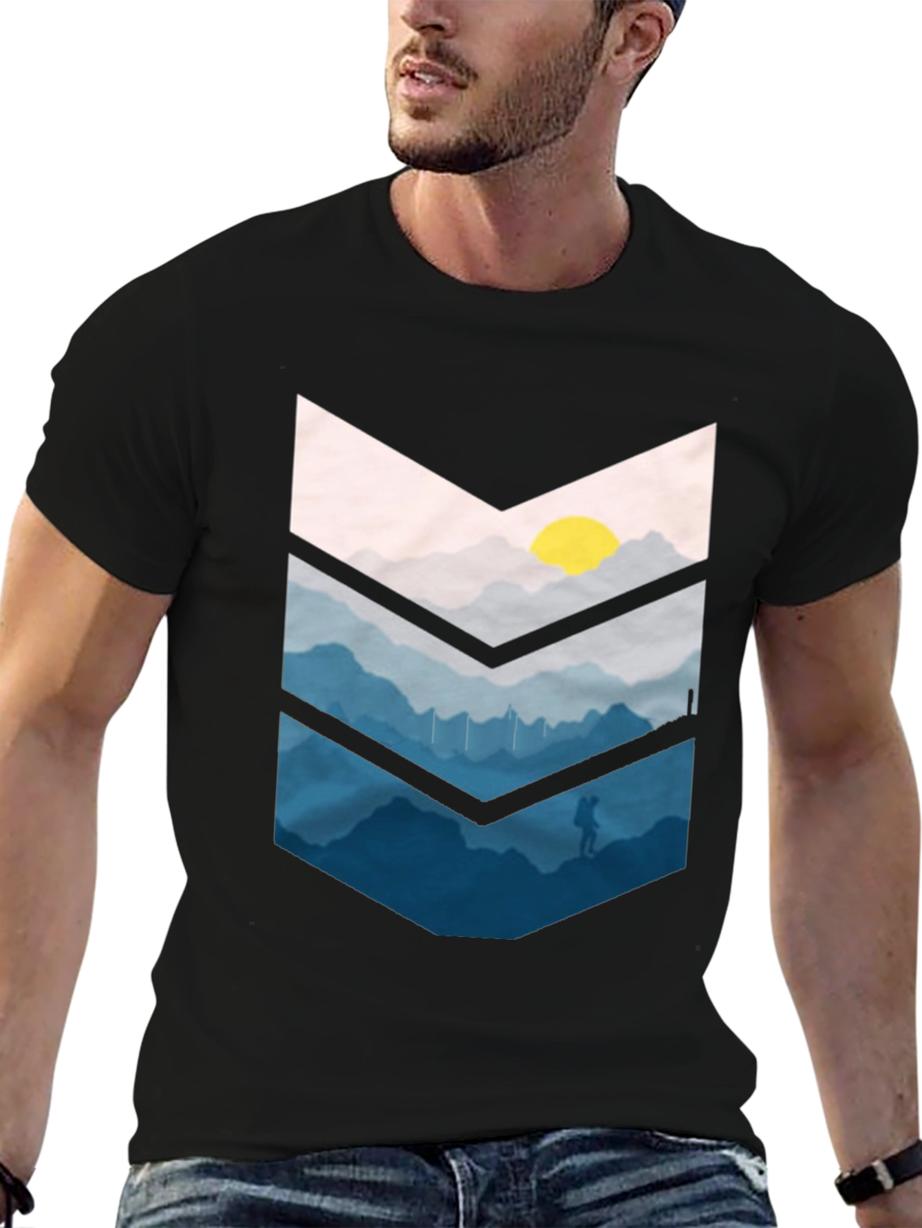 Mountain Adventure Graphic Tee - Black