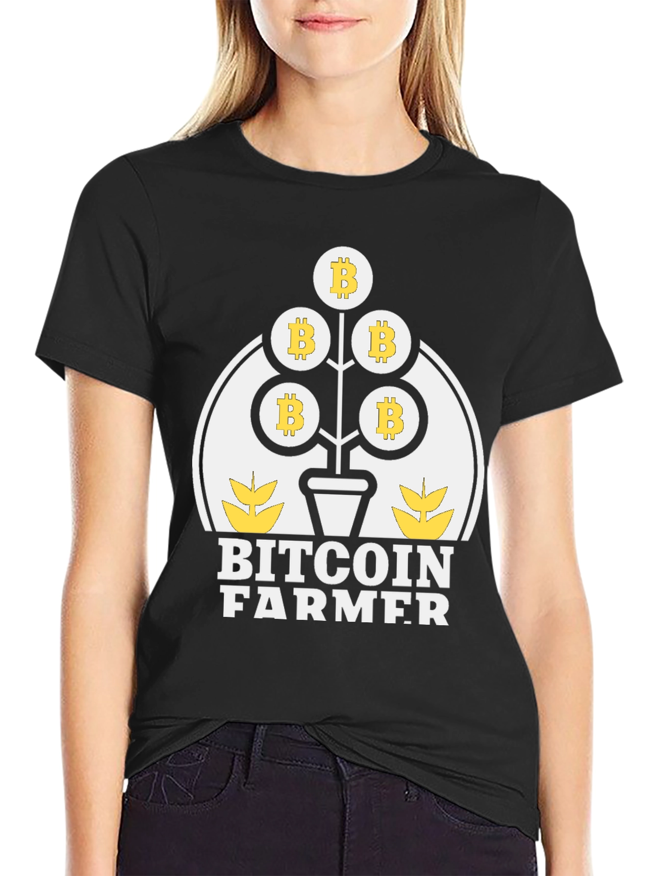 Bitcoin Farmer Graphic Tee - Crypto Mining T-Shirt