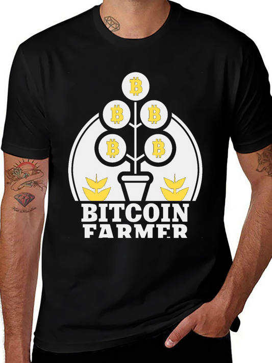 Bitcoin Farmer Graphic Tee - Crypto Mining T-Shirt