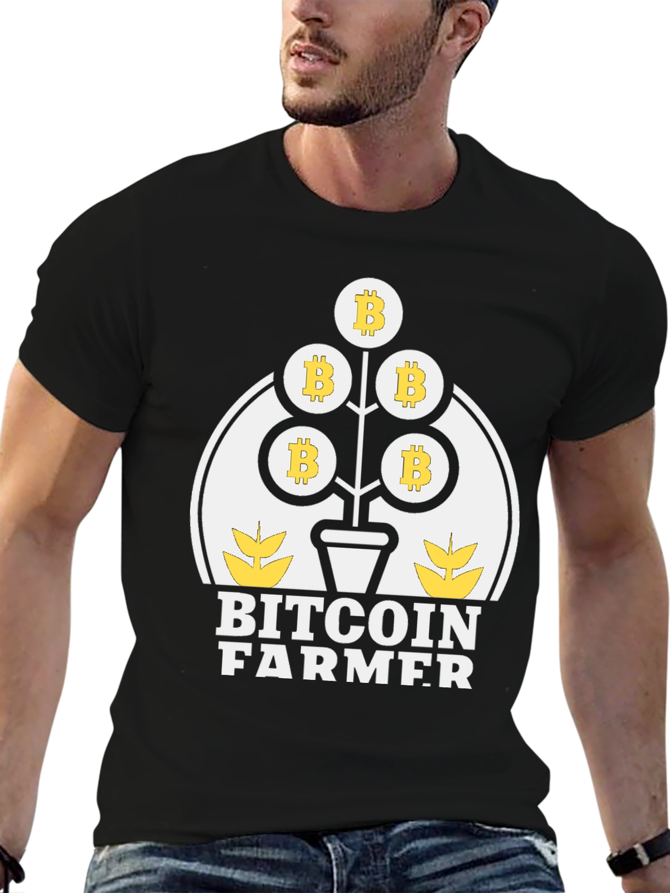 Bitcoin Farmer Graphic Tee - Crypto Mining T-Shirt