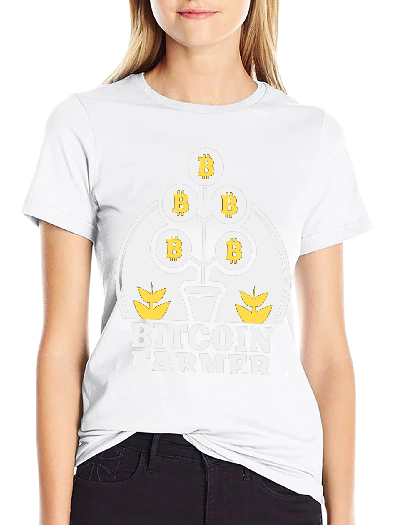 Bitcoin Farmer Graphic Tee - Crypto Mining T-Shirt