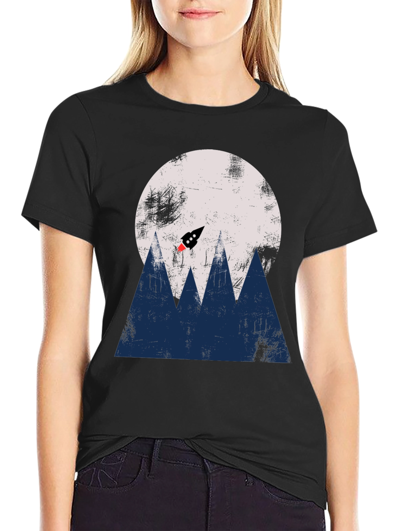 Retro Rocket Launch T-Shirt