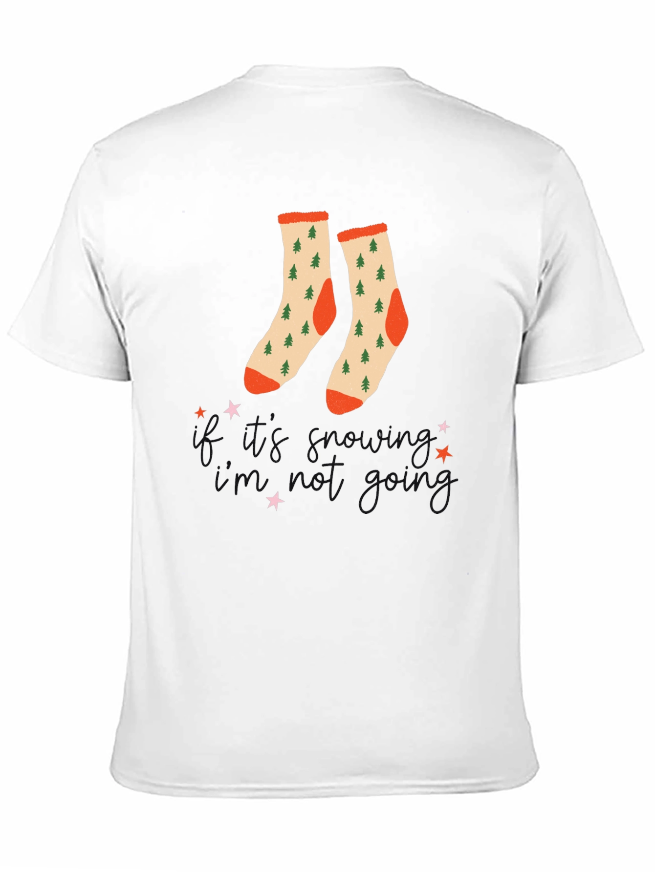 Festive Holiday Socks Graphic Tee - Christmas Style