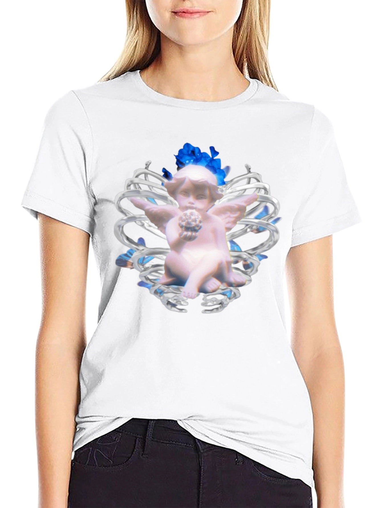 Angel Graphic Black T-Shirt