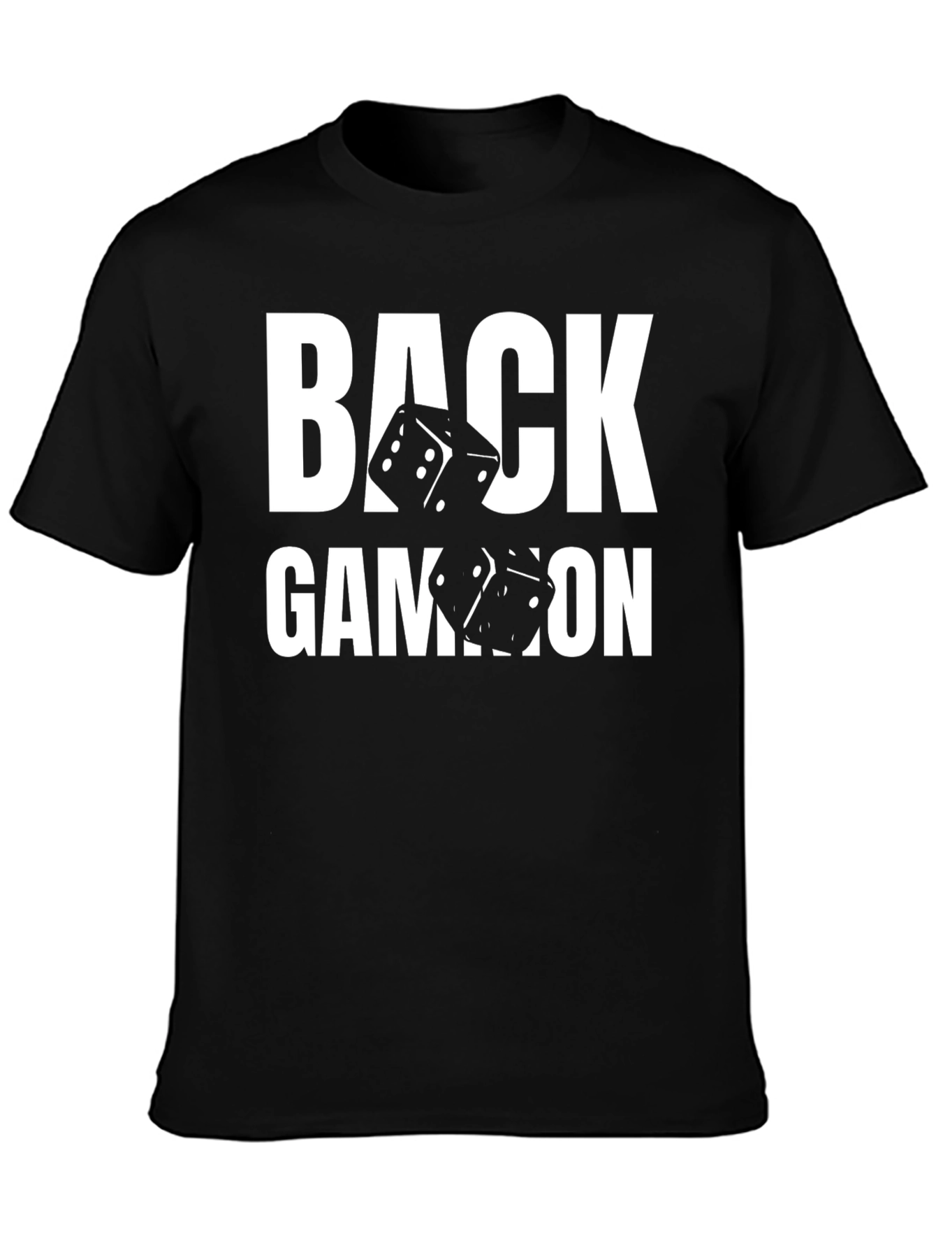 Backgammon Dice Graphic T-Shirt - Black
