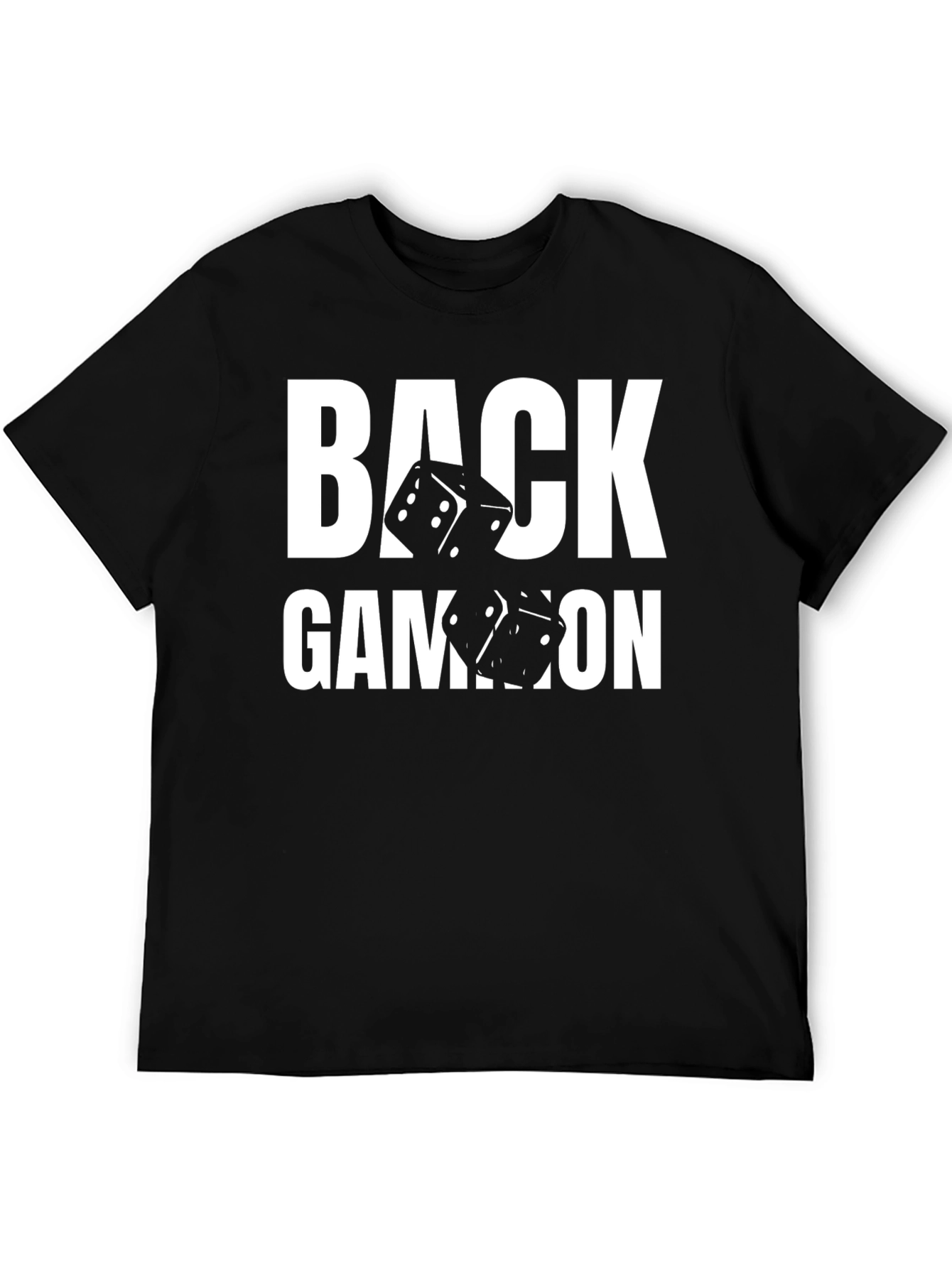 Backgammon Dice Graphic T-Shirt - Black