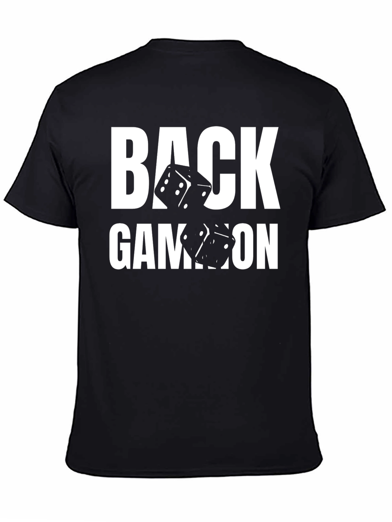 Backgammon Dice Graphic T-Shirt - Black