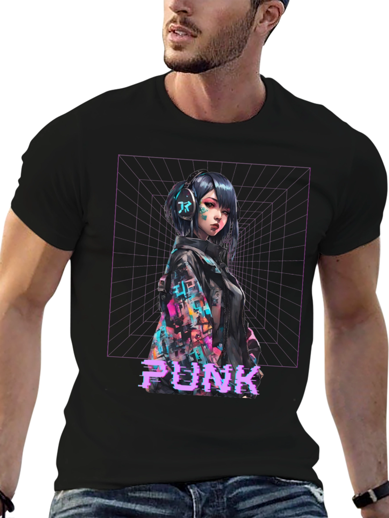 Cyberpunk Girl Graphic T-Shirt