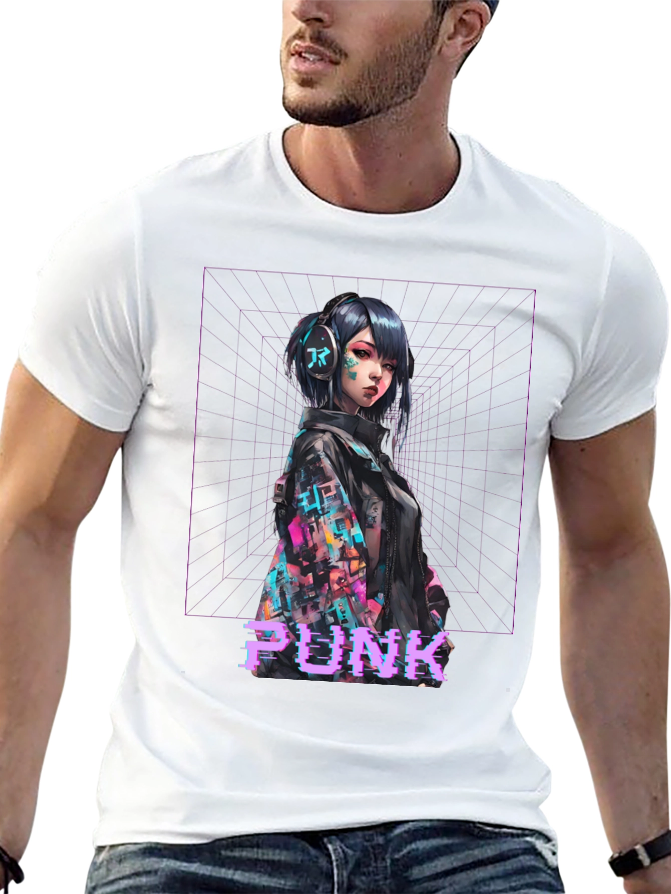Cyberpunk Girl Graphic T-Shirt