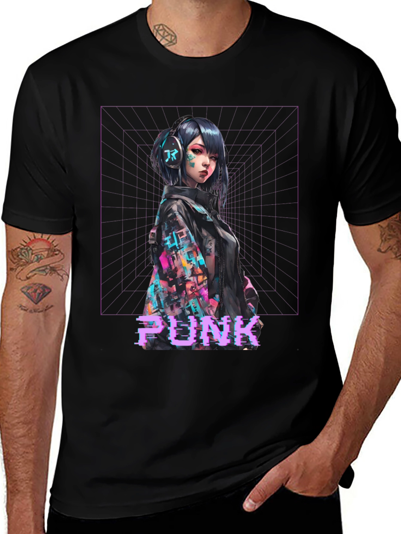 Cyberpunk Girl Graphic T-Shirt