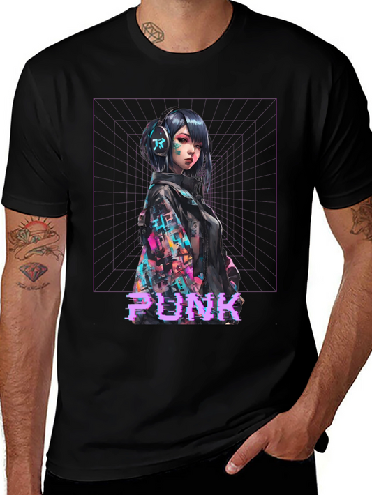 Cyberpunk Girl Graphic T-Shirt