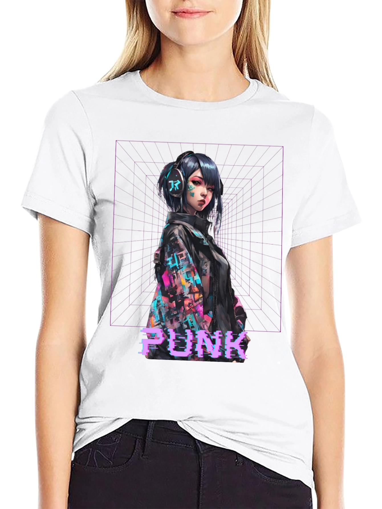 Cyberpunk Girl Graphic T-Shirt