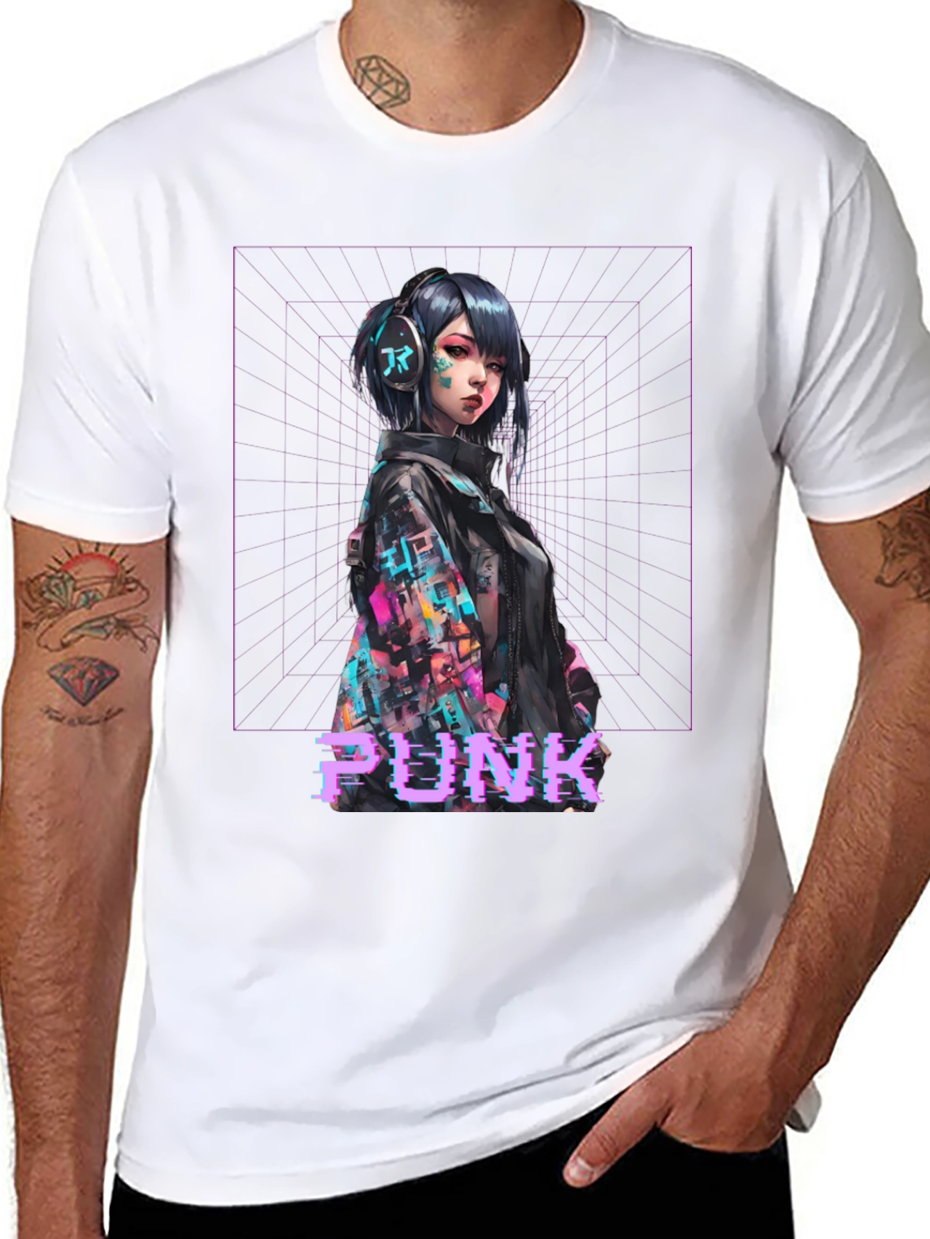Cyberpunk Girl Graphic T-Shirt