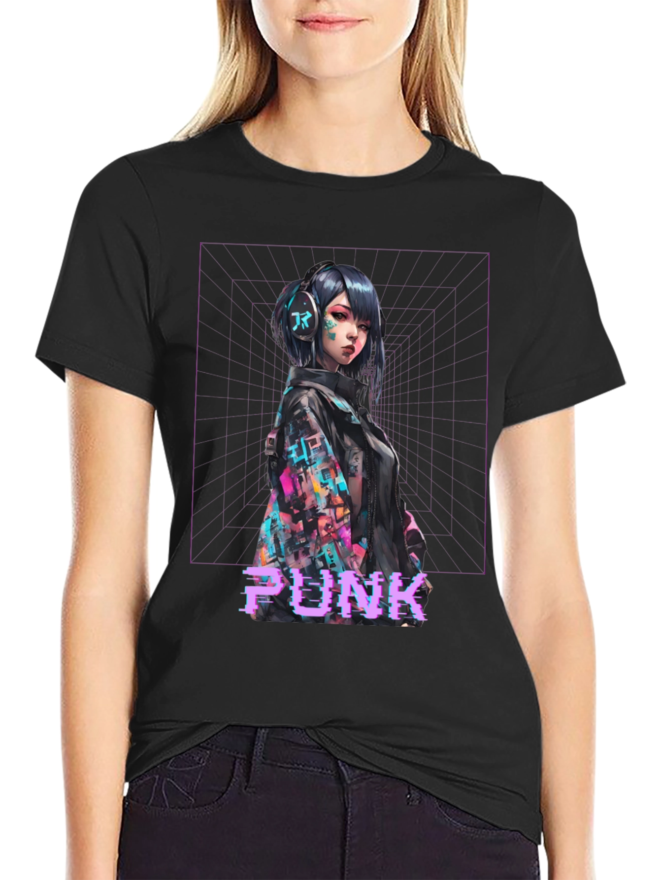 Cyberpunk Girl Graphic T-Shirt