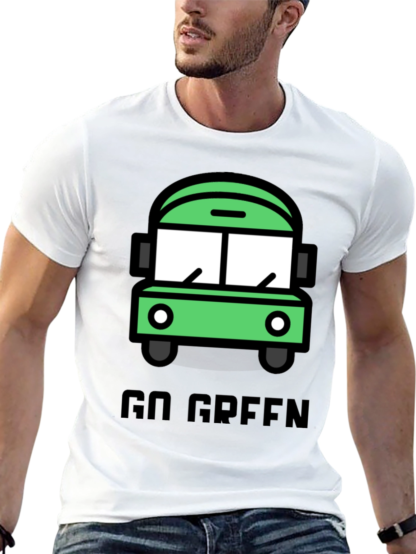 Go Green T-Shirt - Eco Friendly Transportation Tee