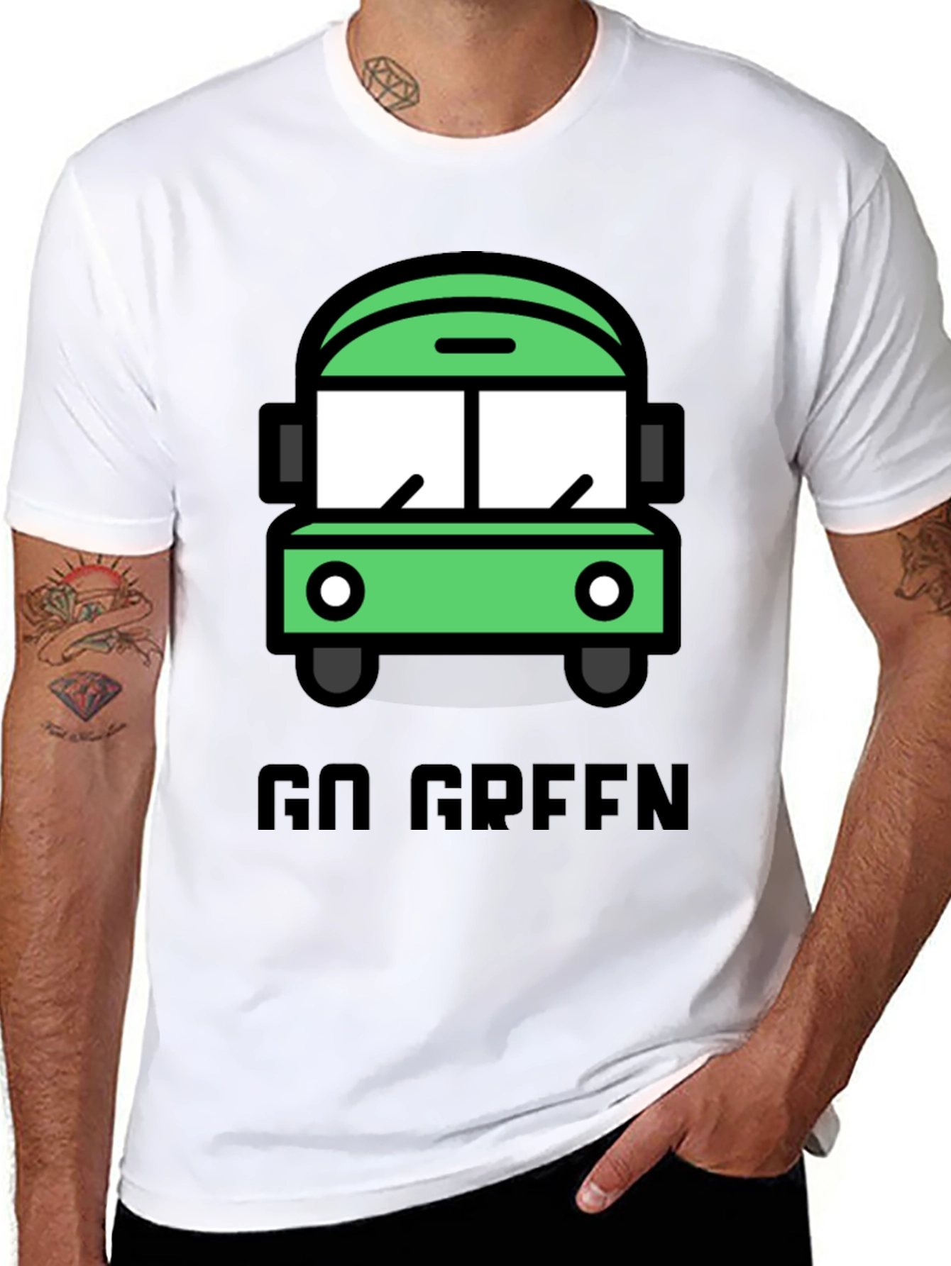 Go Green T-Shirt - Eco Friendly Transportation Tee