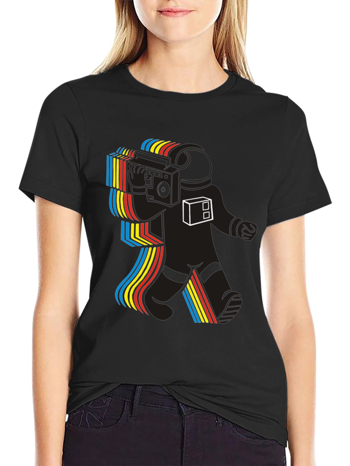 Retro Astronaut Graphic Tee - Space Tunes T-Shirt
