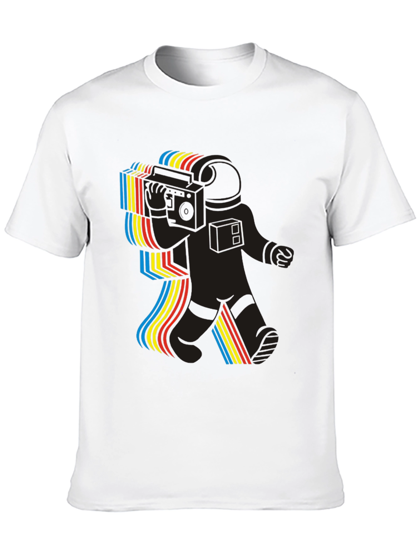 Retro Astronaut Graphic Tee - Space Tunes T-Shirt