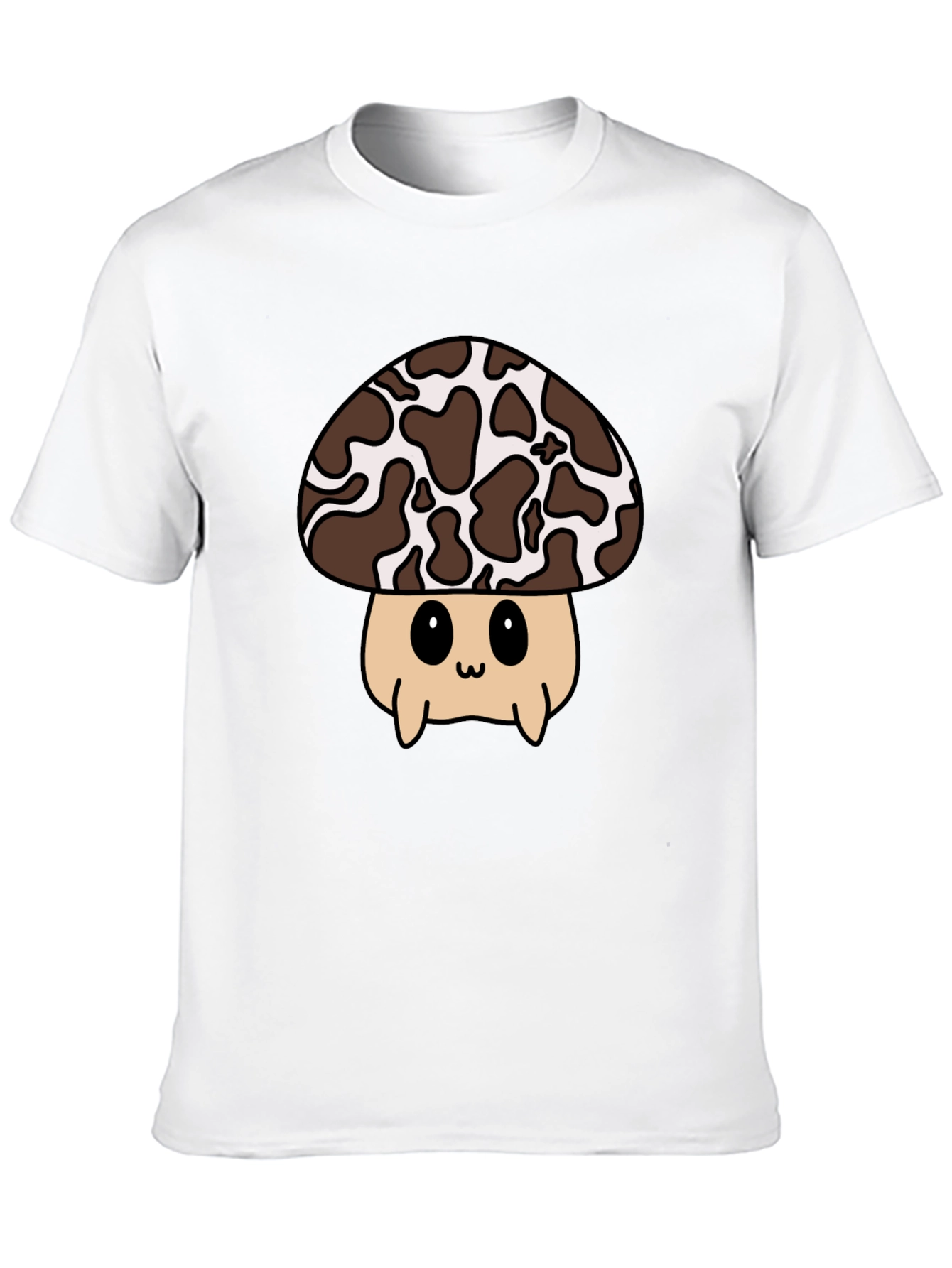 Cute Mushroom Graphic Tee - Black Unisex T-Shirt