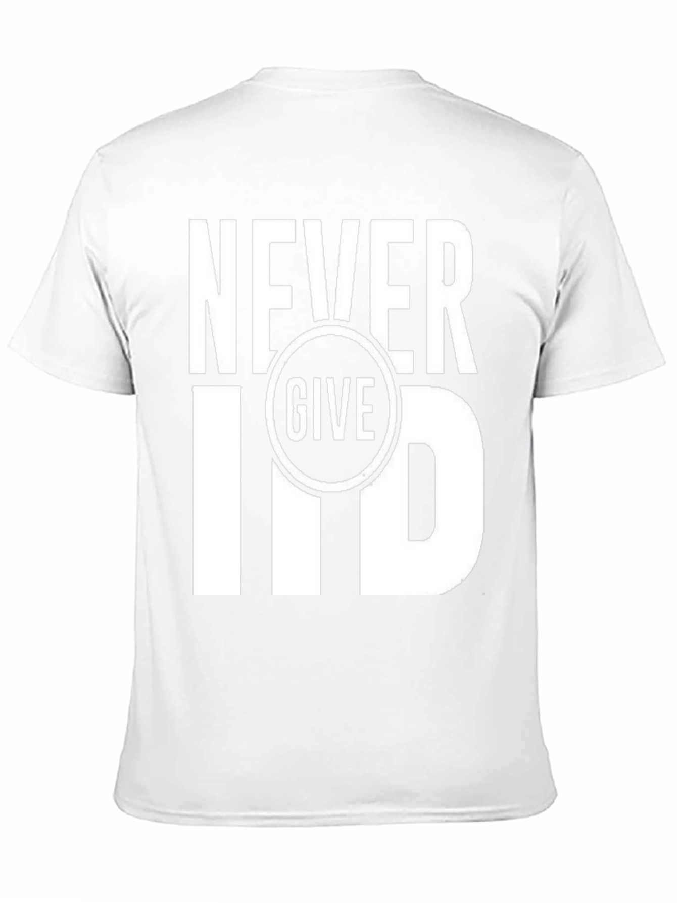 Never Give In T-Shirt - Motivational Black Tee