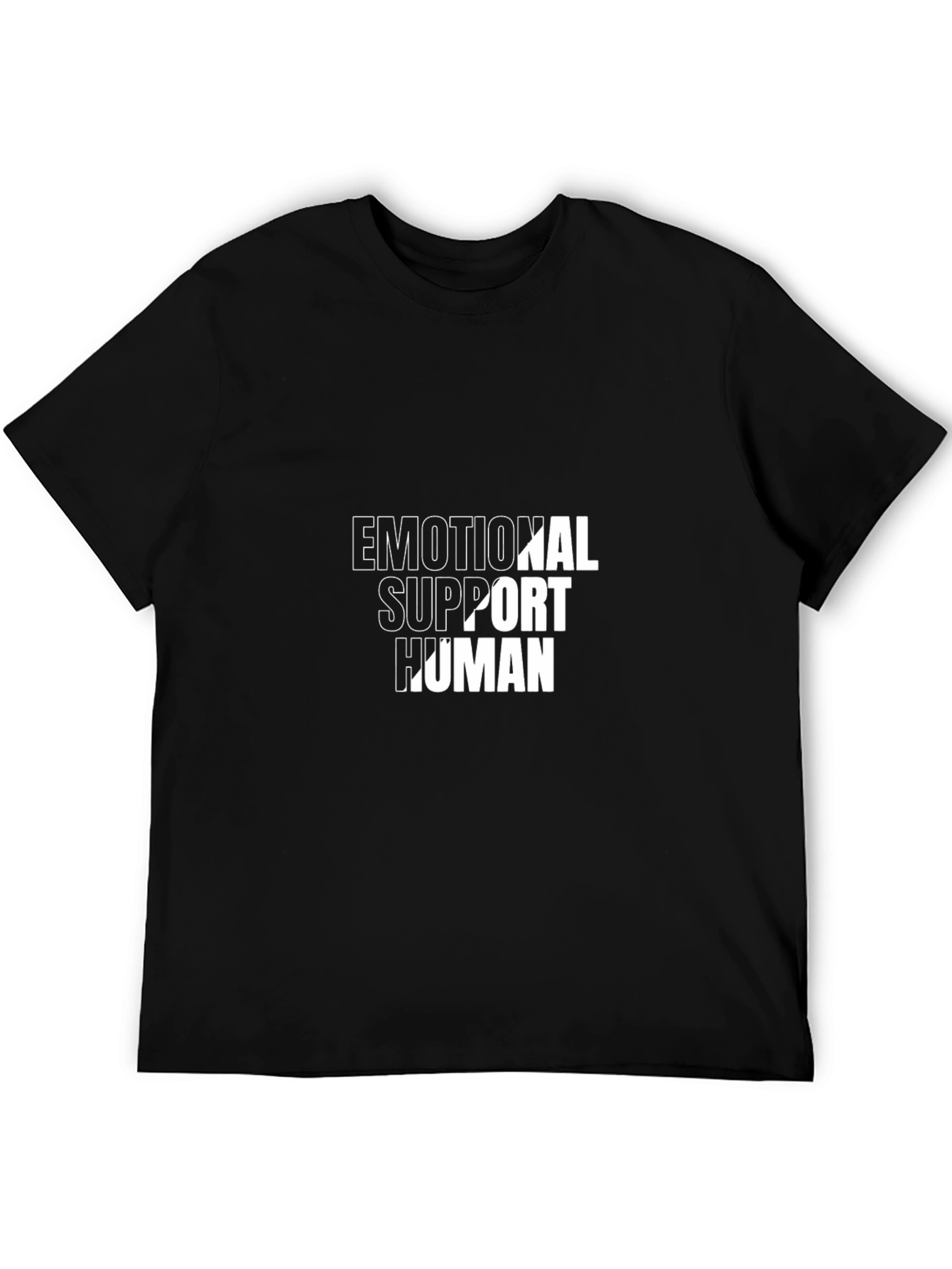 Emotional Support Human T-Shirt - Black Cotton Tee