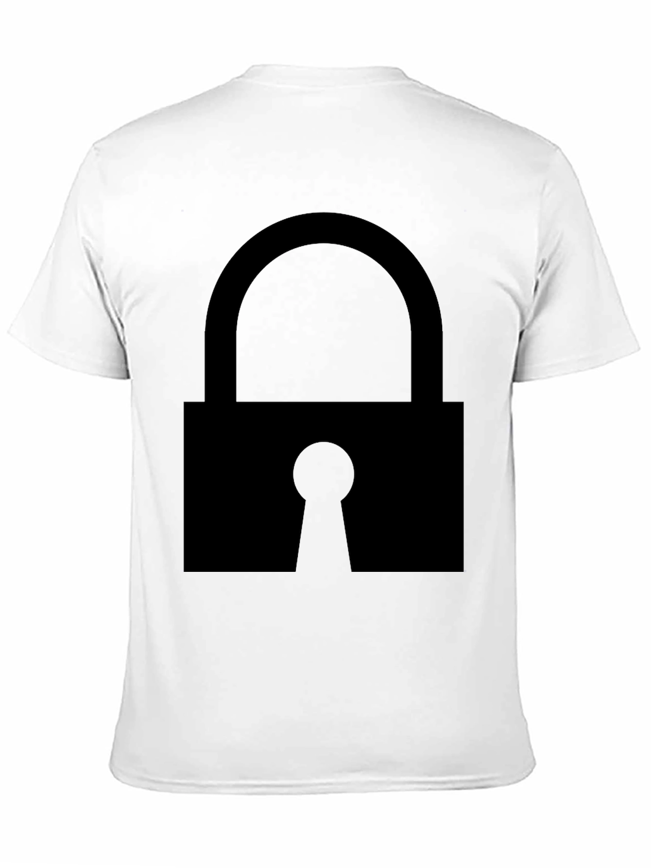 Black Padlock Graphic Tee - Secure Style