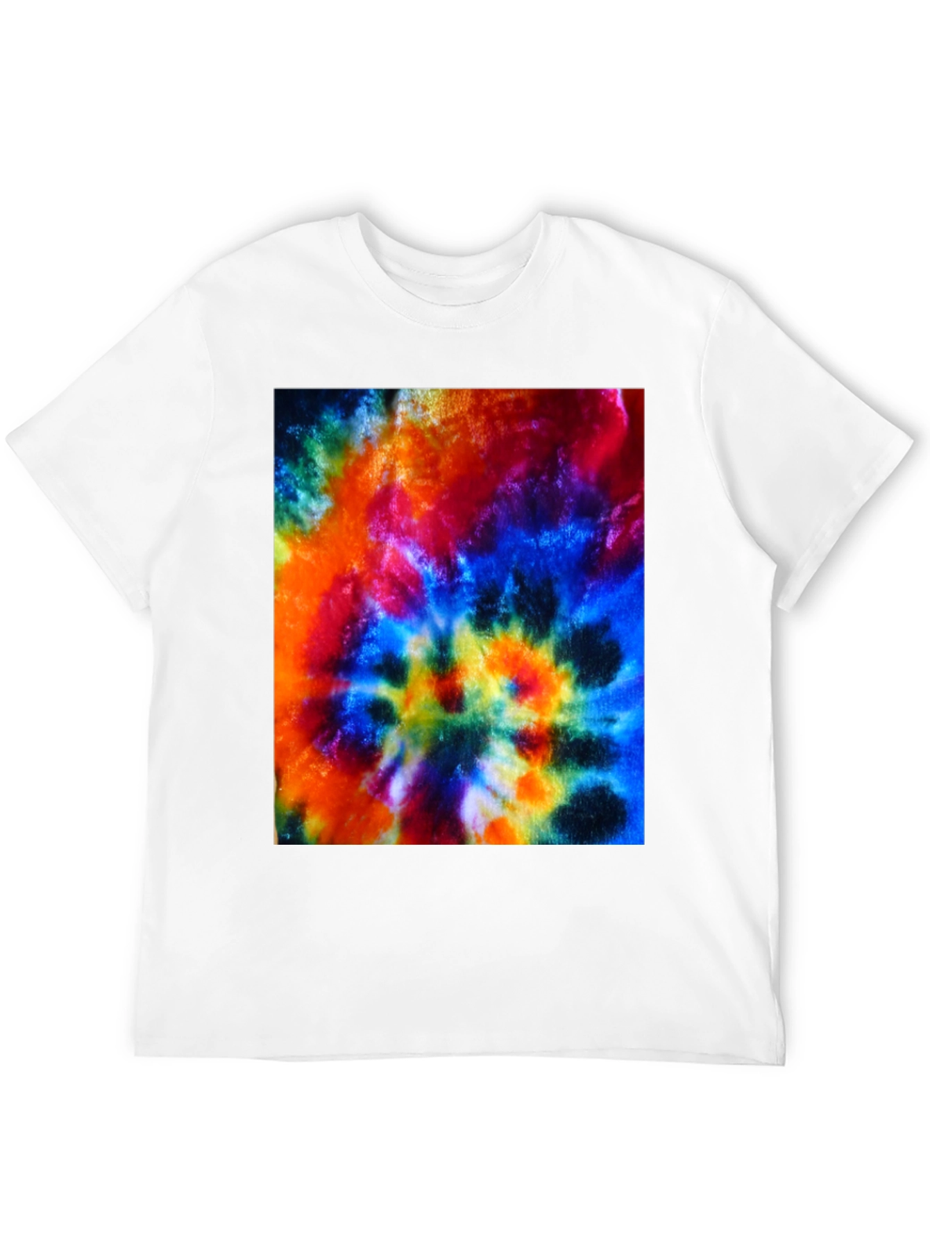 Psychedelic Tie-Dye Graphic Black T-Shirt
