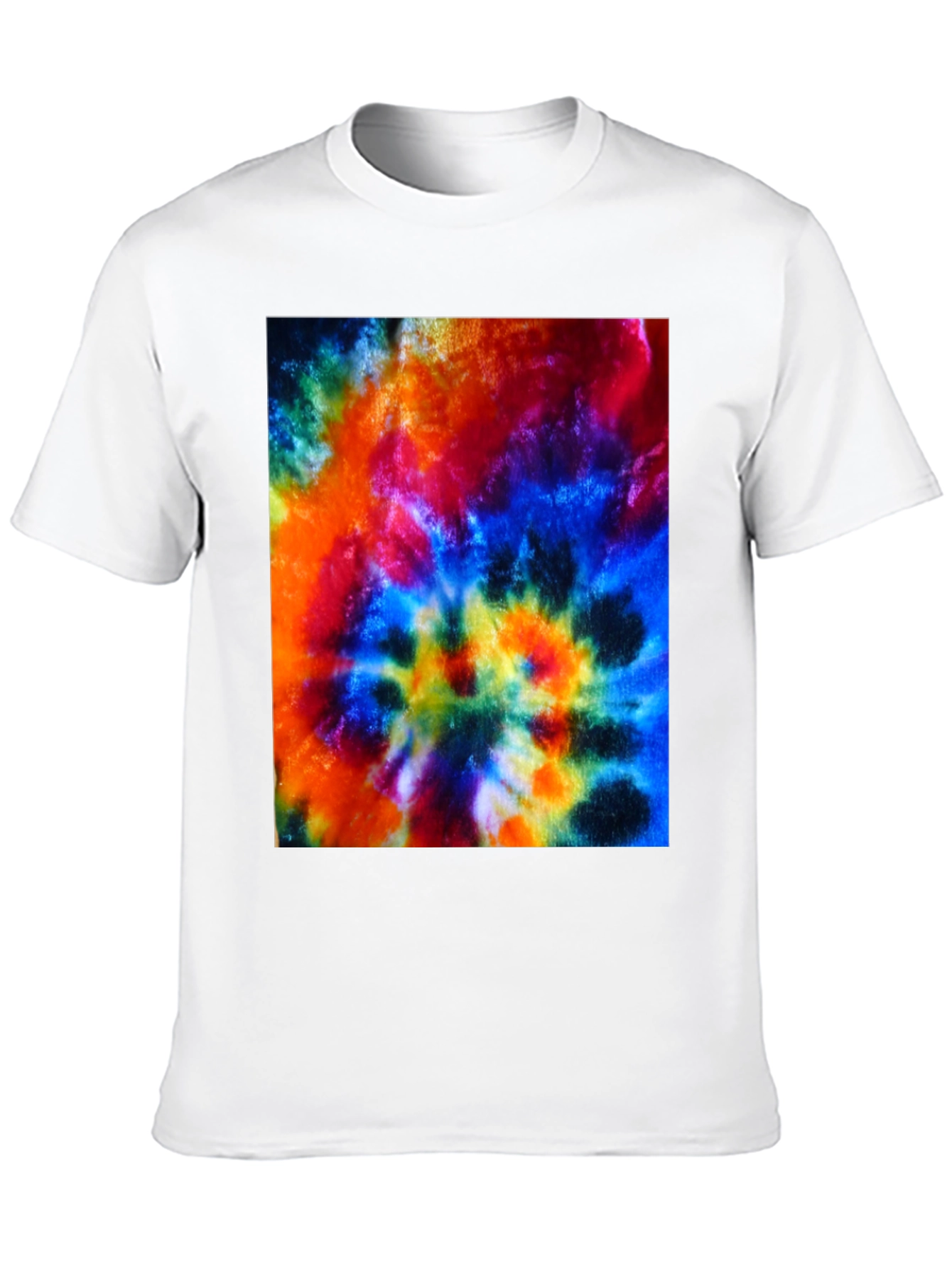 Psychedelic Tie-Dye Graphic Black T-Shirt