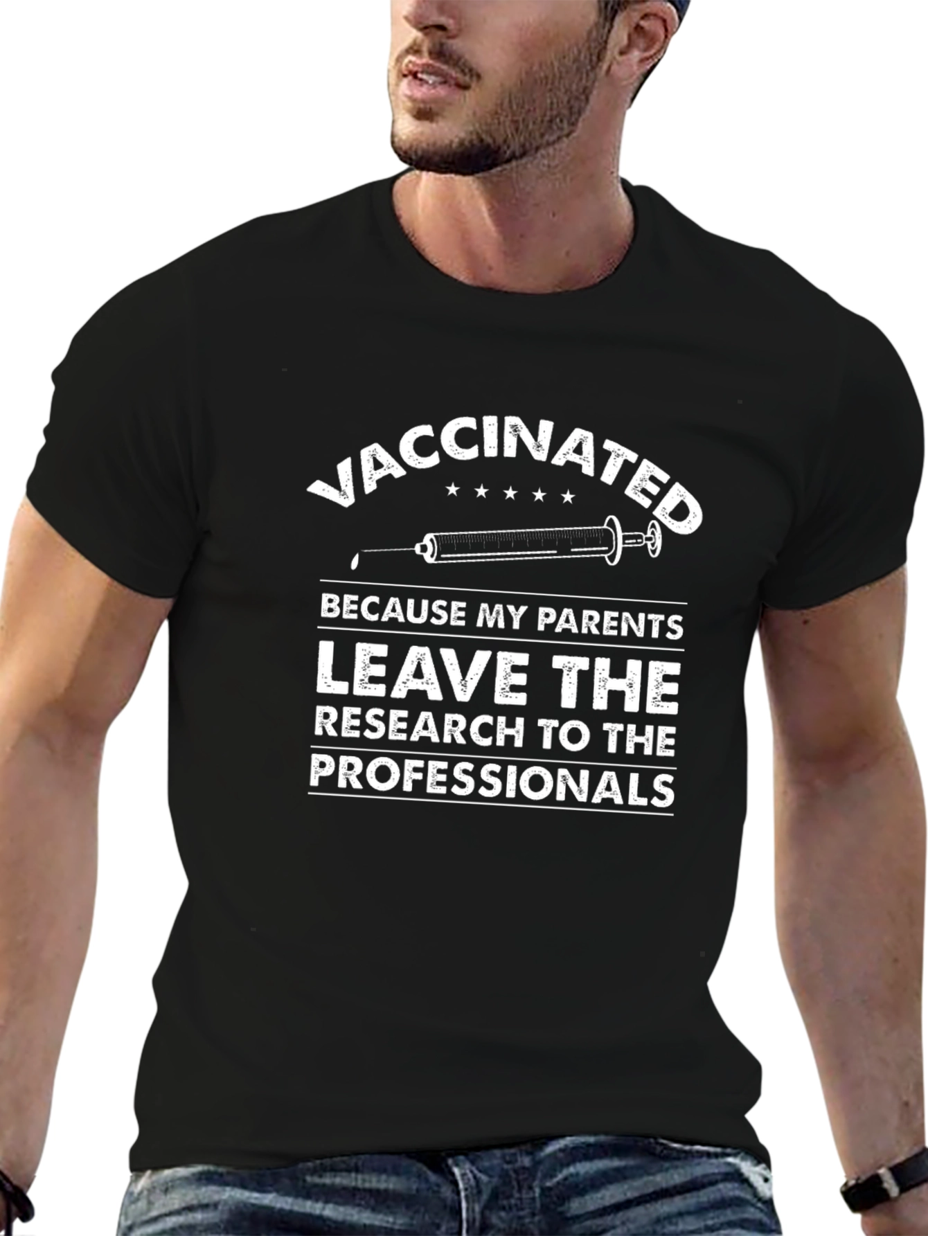 Vaccinated T-Shirt Leave Research to Professionals