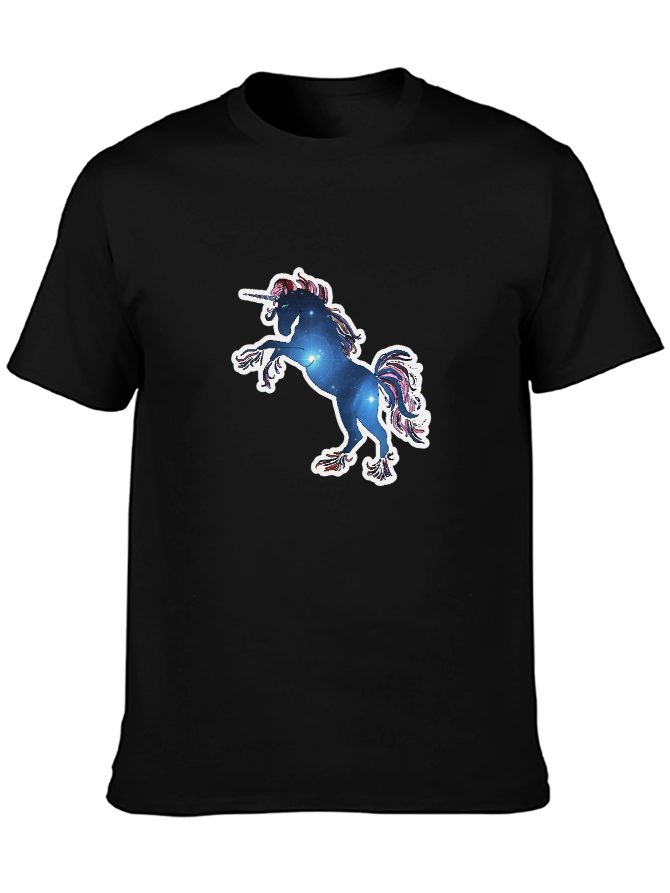 Unicorn Galaxy Graphic Tee - Black