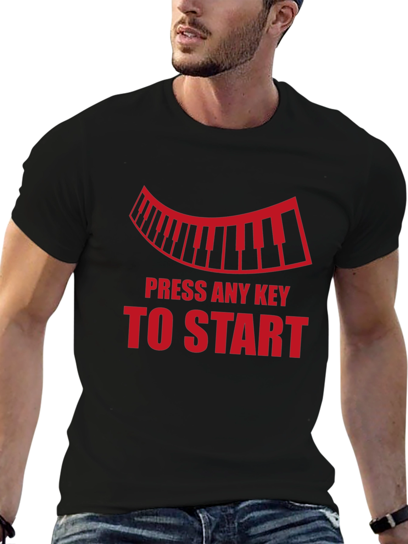 Press Any Key T-Shirt - Musician Style