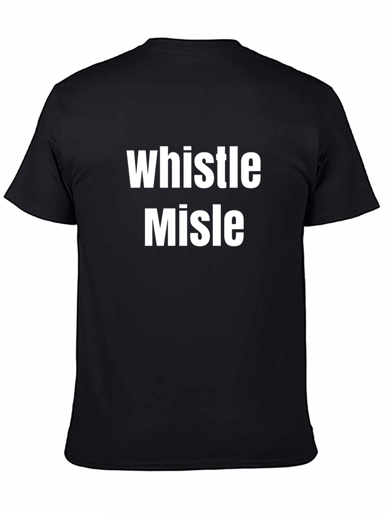 Whistle Misle Black Graphic T-Shirt
