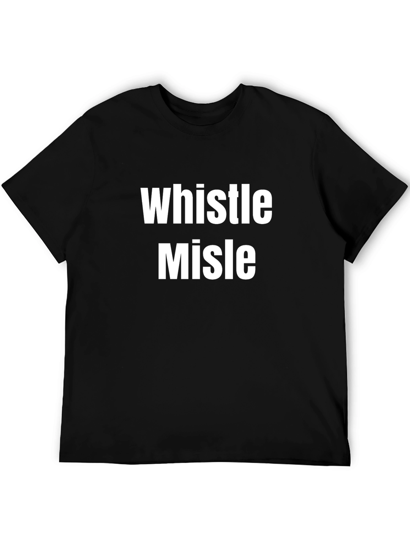 Whistle Misle Black Graphic T-Shirt