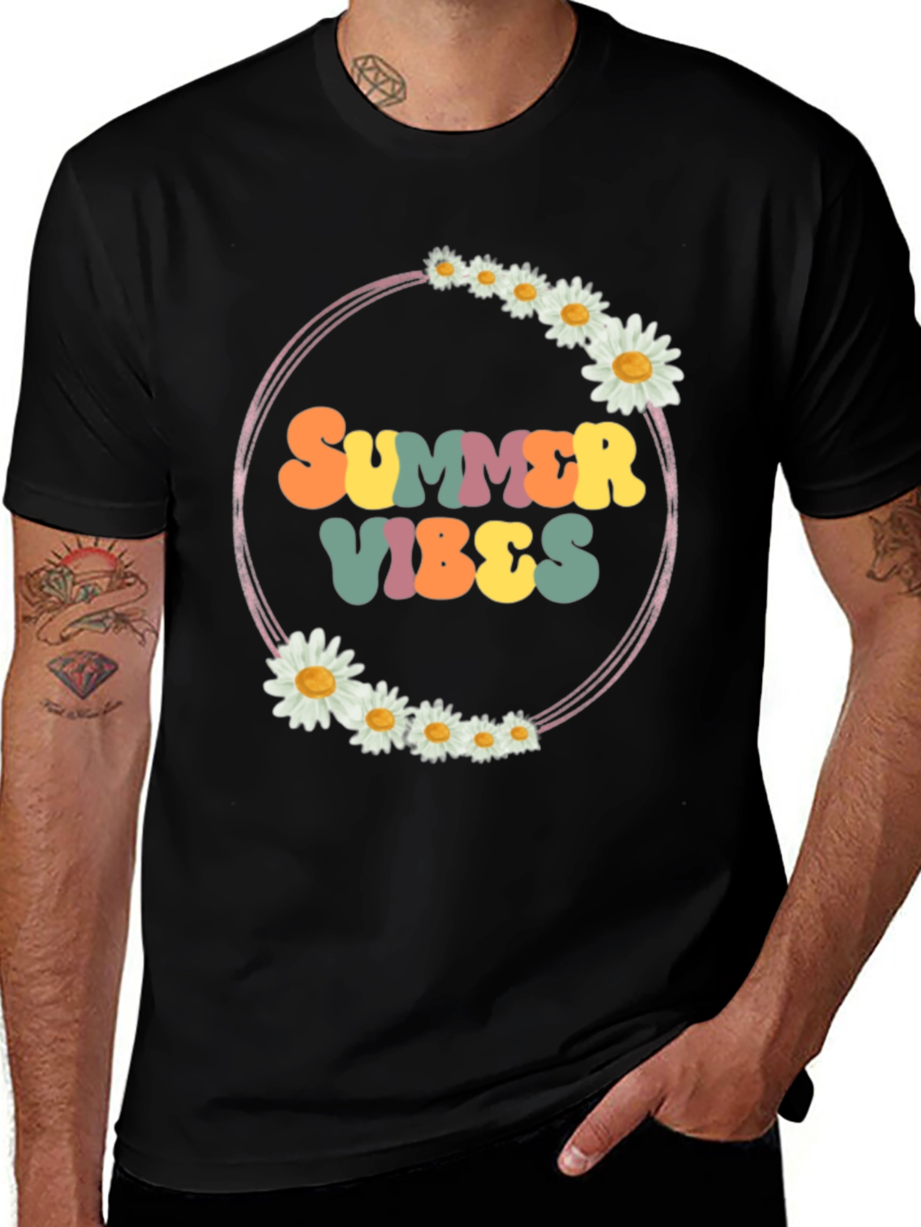 Summer Vibes Daisy Graphic Tee