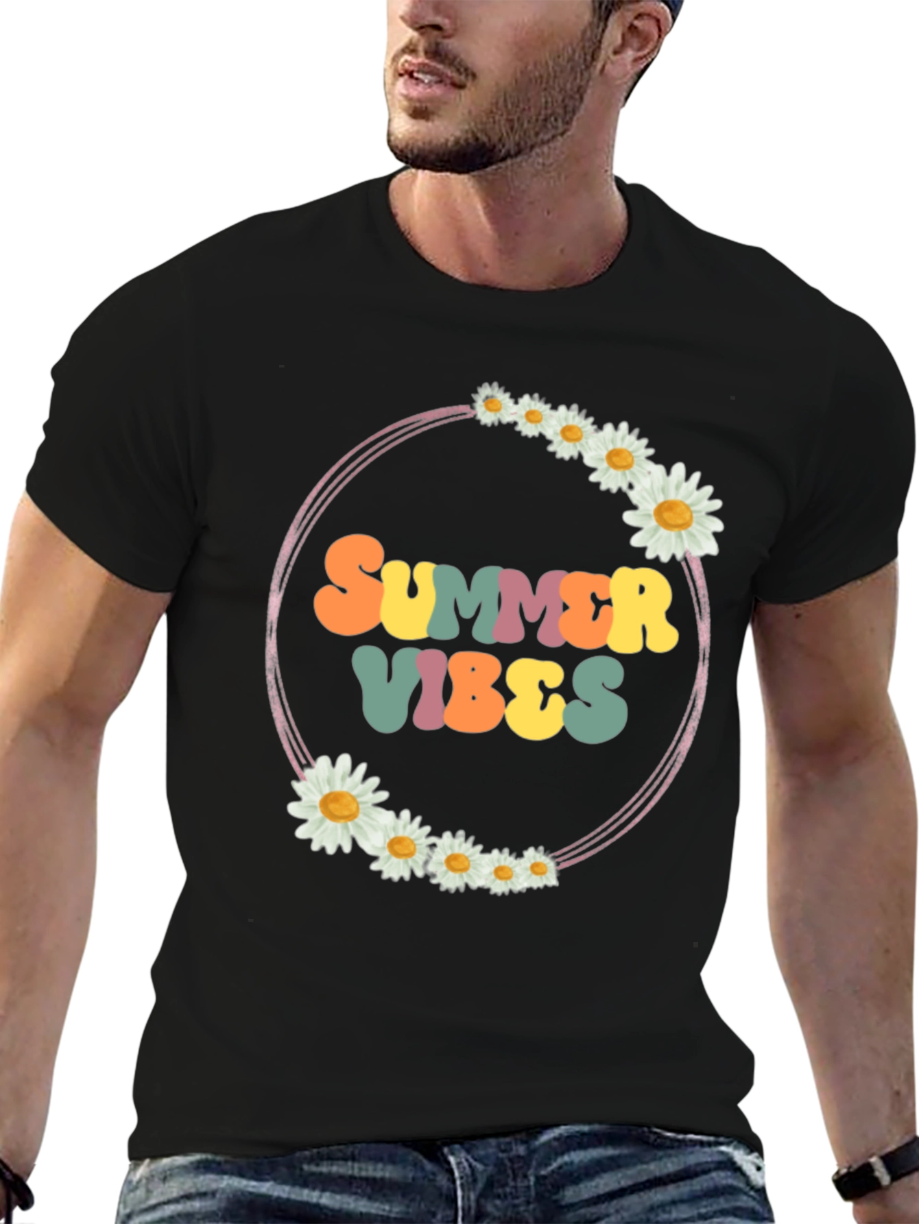Summer Vibes Daisy Graphic Tee