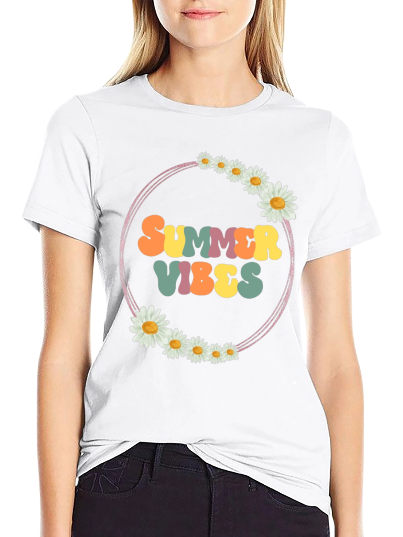Summer Vibes Daisy Graphic Tee