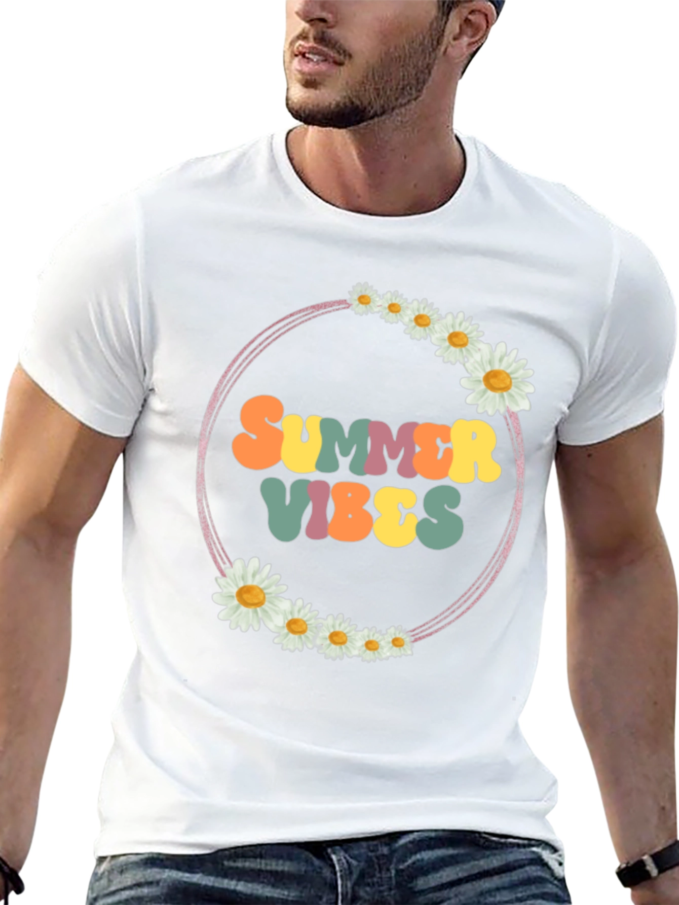 Summer Vibes Daisy Graphic Tee