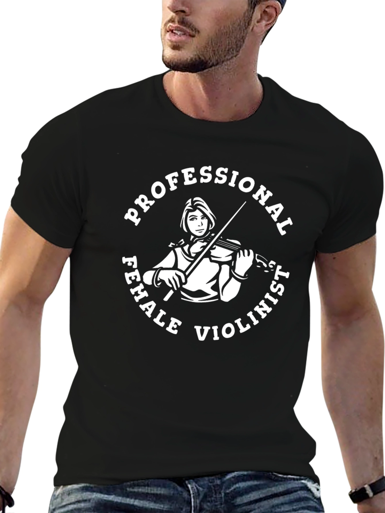 Professional Female Violinist Black T-Shirt