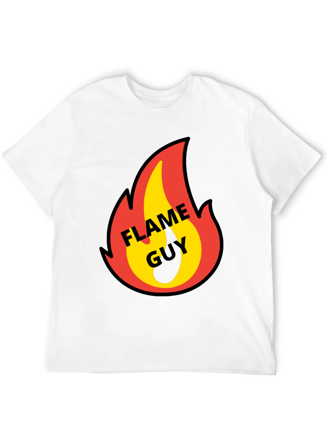Flame Guy Graphic T-Shirt - Black Cotton Tee