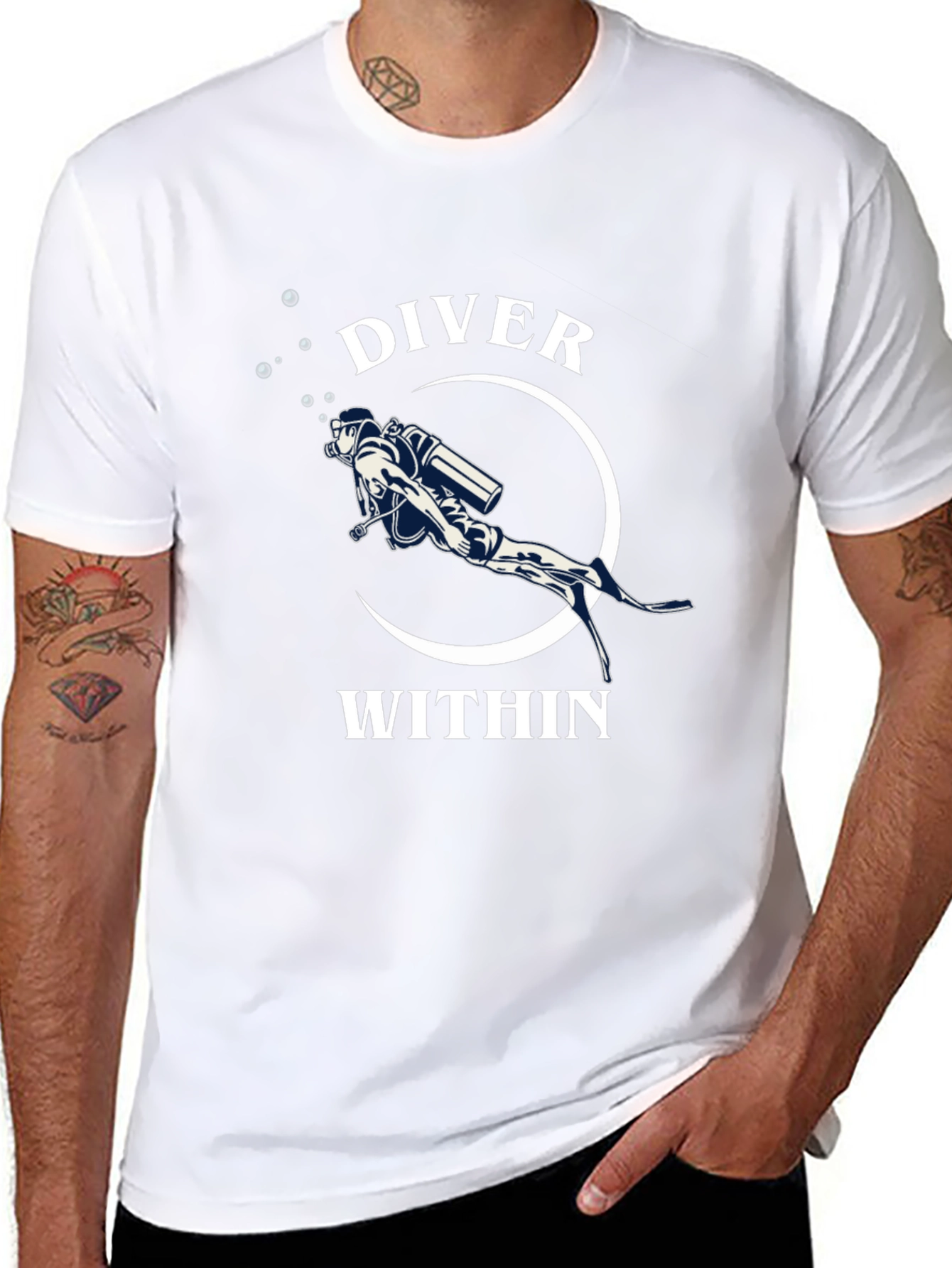Diver Within Black T-Shirt - Scuba Diving Apparel