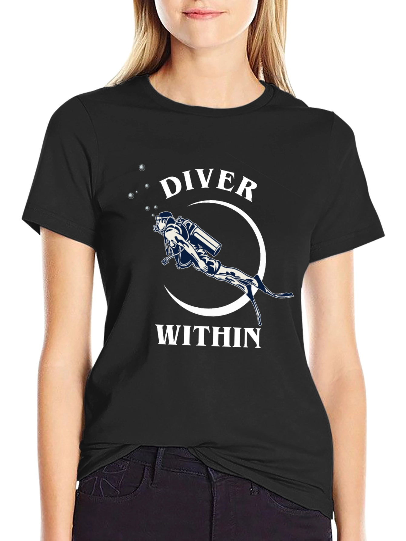 Diver Within Black T-Shirt - Scuba Diving Apparel