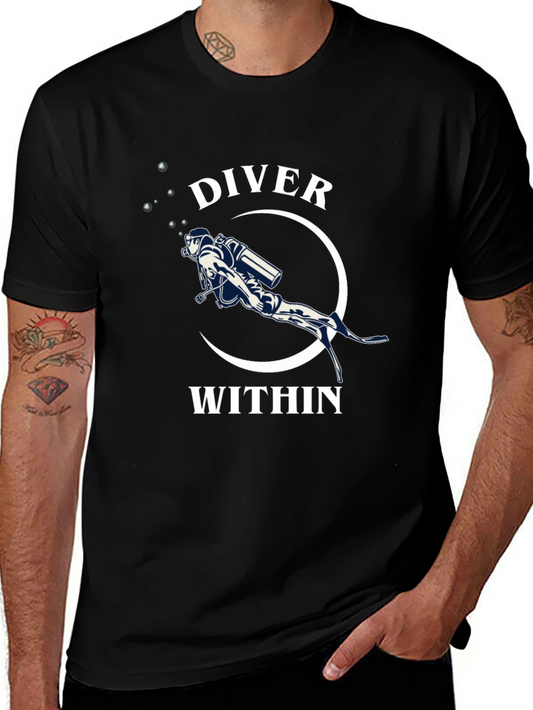 Diver Within Black T-Shirt - Scuba Diving Apparel