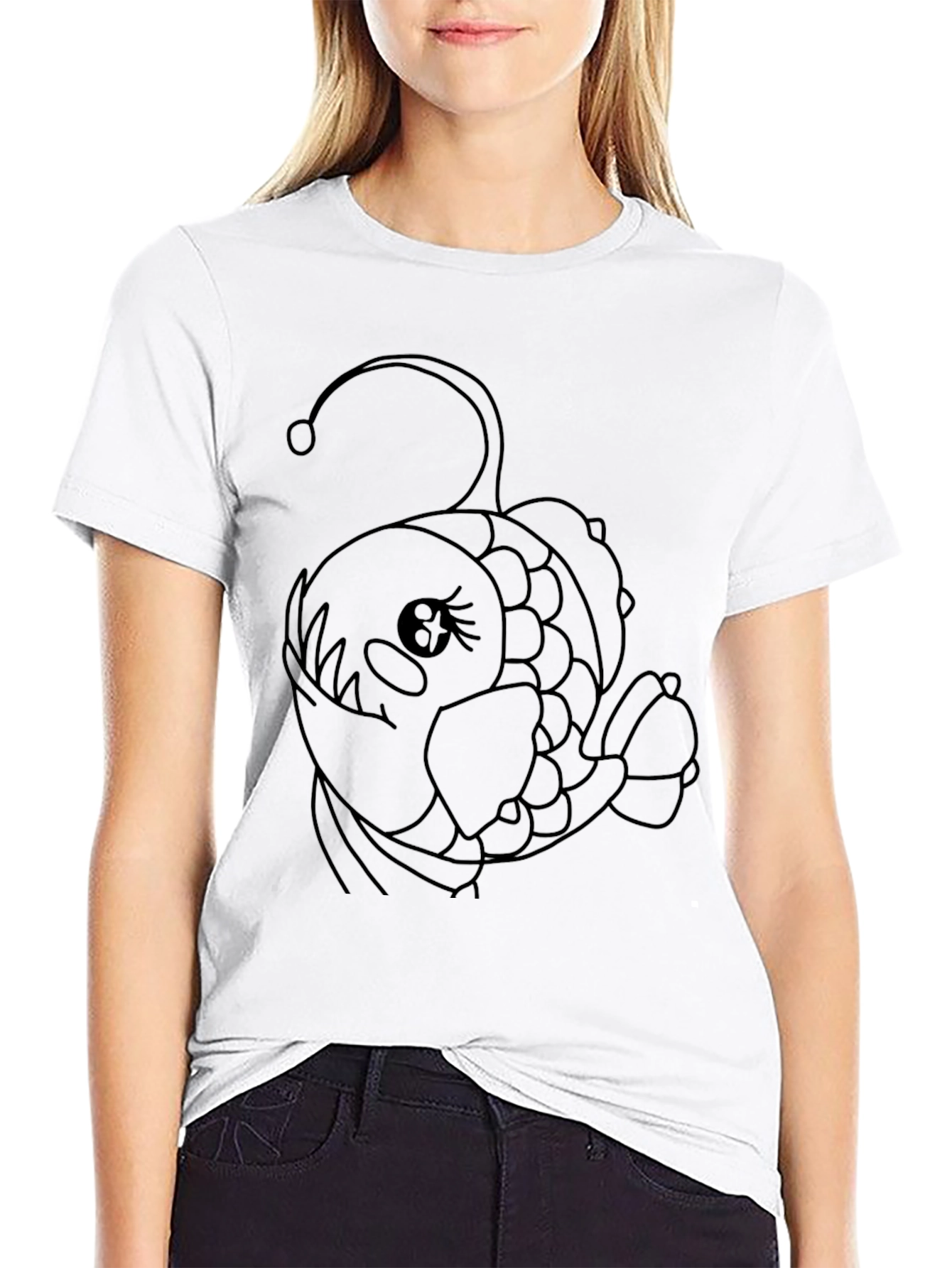 Anglerfish Graphic Tee - Black