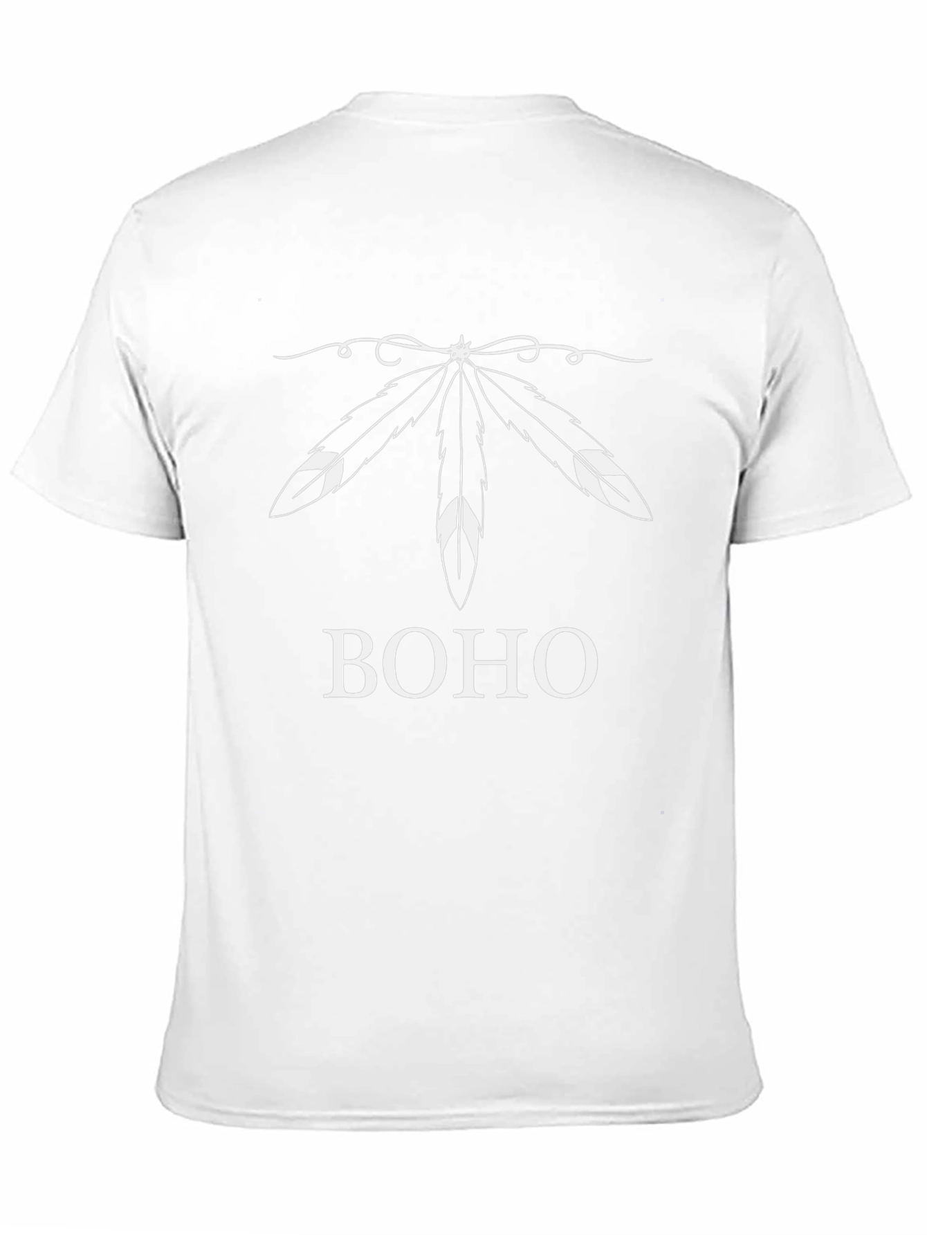 Boho Feather Graphic T-Shirt - Stylish Casual Wear