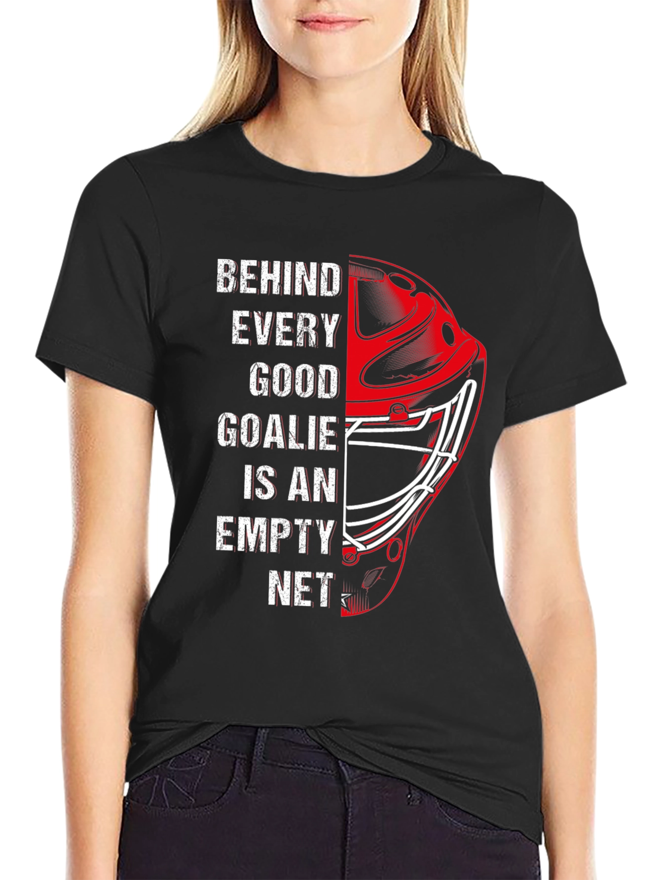Hockey Goalie T-Shirt - Empty Net Design