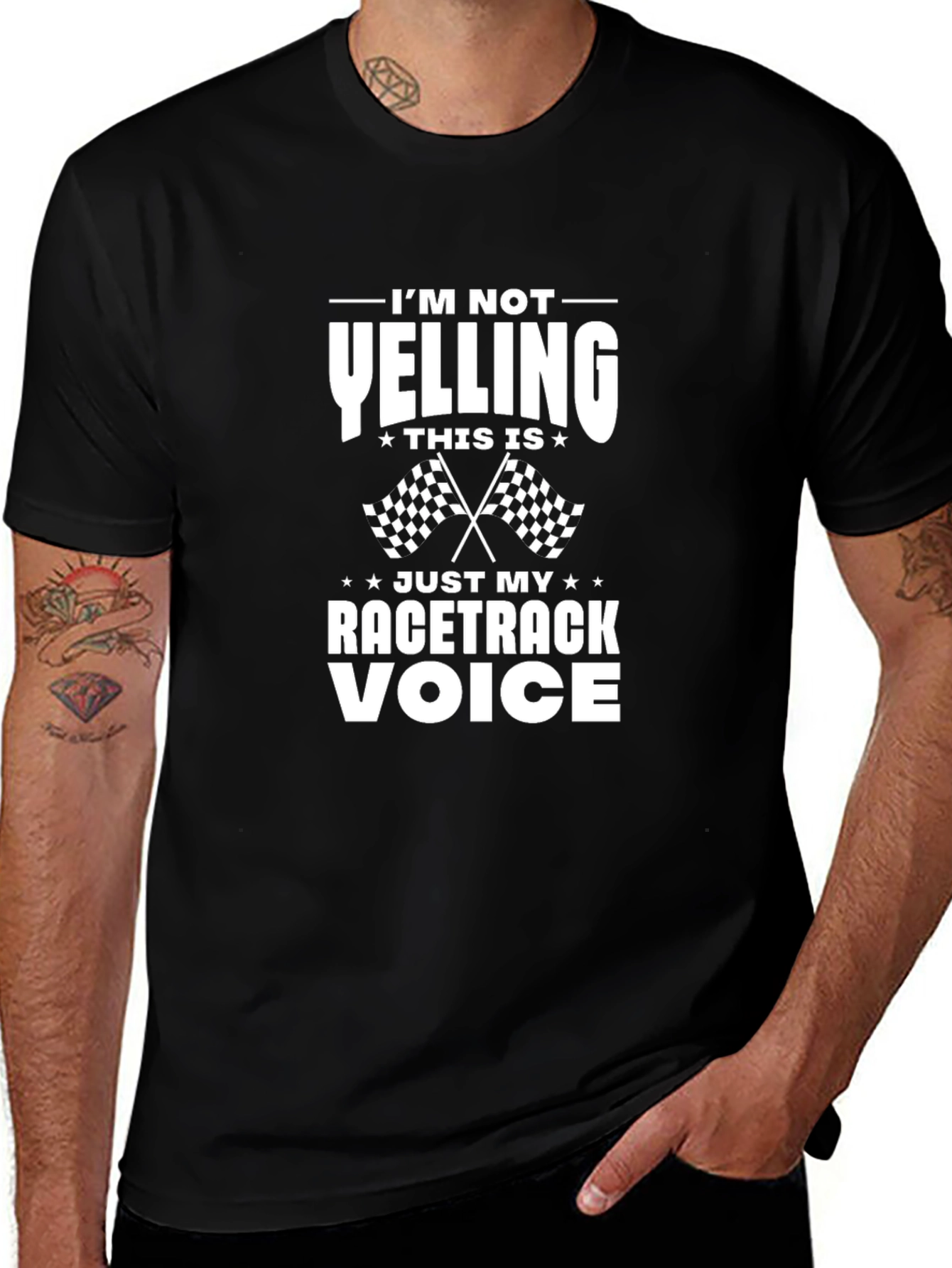 Racetrack Voice Tee - Funny Racing Fan T-Shirt