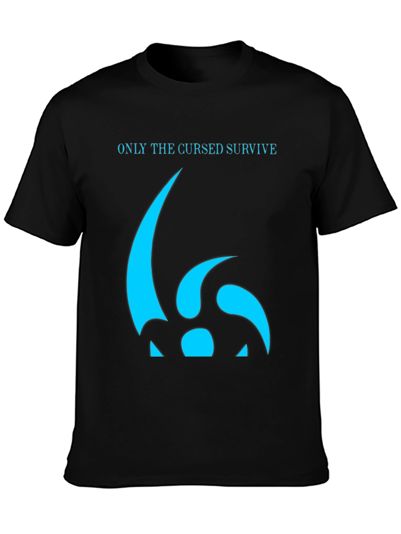 Cursed Survive Graphic Tee - Black Cotton T-Shirt